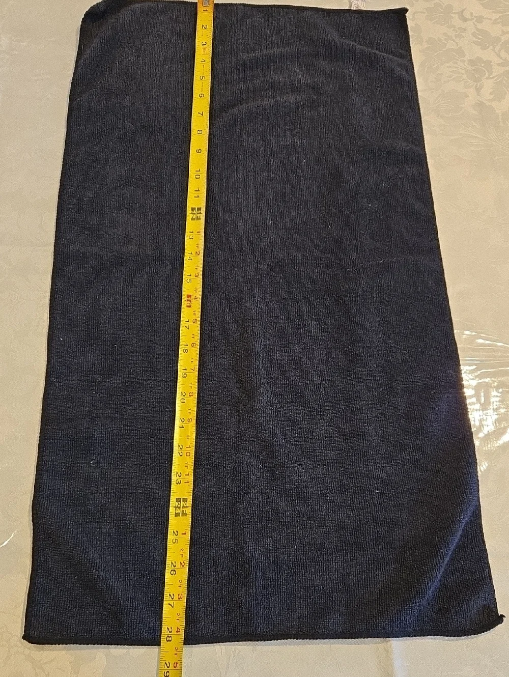 Dark Blue/Black Microfiber Towel 28×15